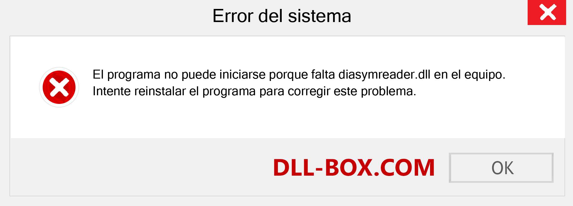 ¿Falta el archivo diasymreader.dll ?. Descargar para Windows 7, 8, 10 - Corregir diasymreader dll Missing Error en Windows, fotos, imágenes